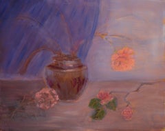 Rose Vase Still Life, American Impressionist