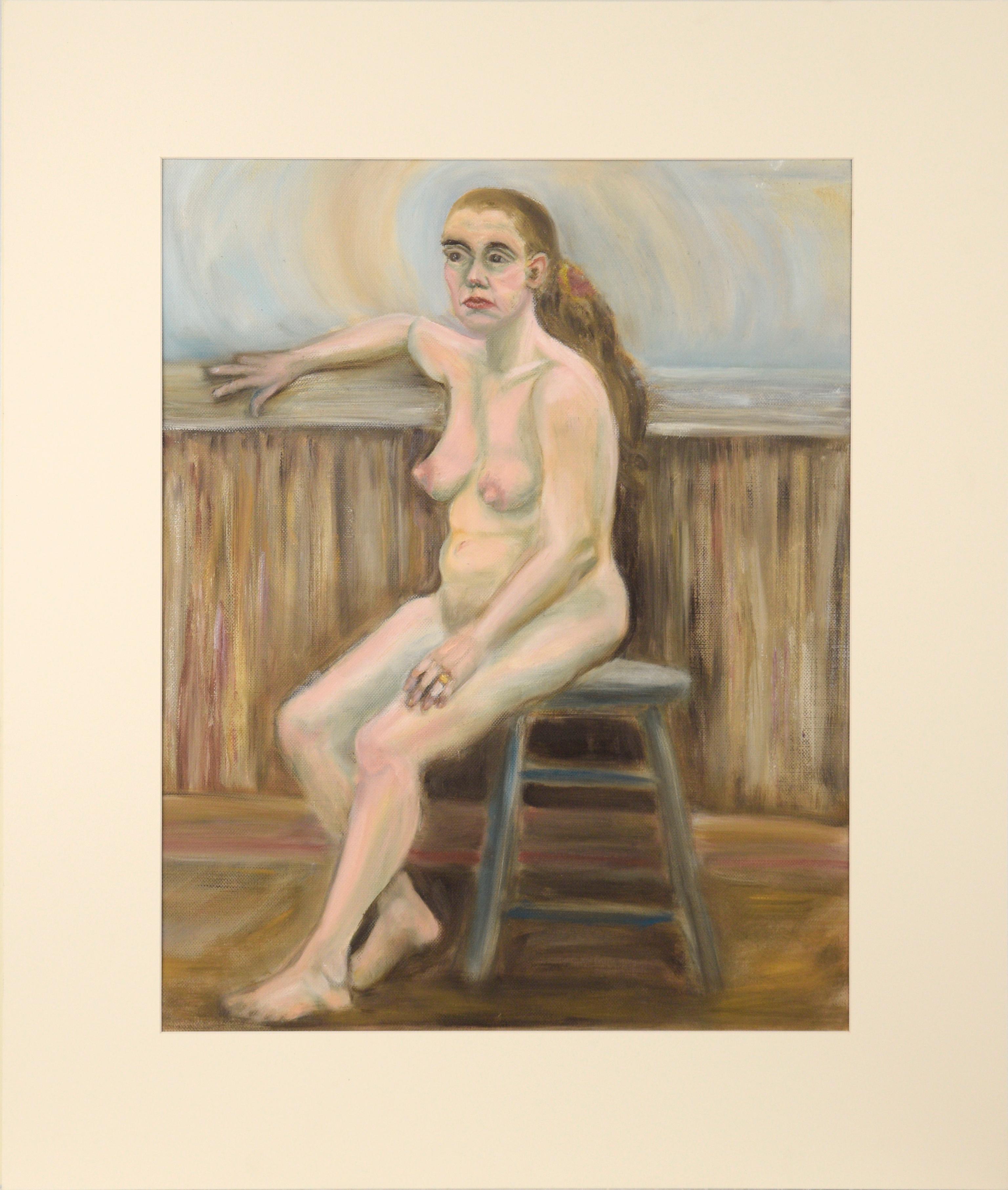 Nude Painting Genevieve Rogers - Femme nue assise
