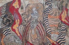 The red river #1252- Geneviève Seillé, 21st Century, Outsider art, Figurative