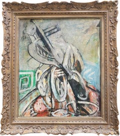 Kubistischer Musiker, abstrahierte Figur von amerikanischem Modernisten in Frankreich Künstlerin