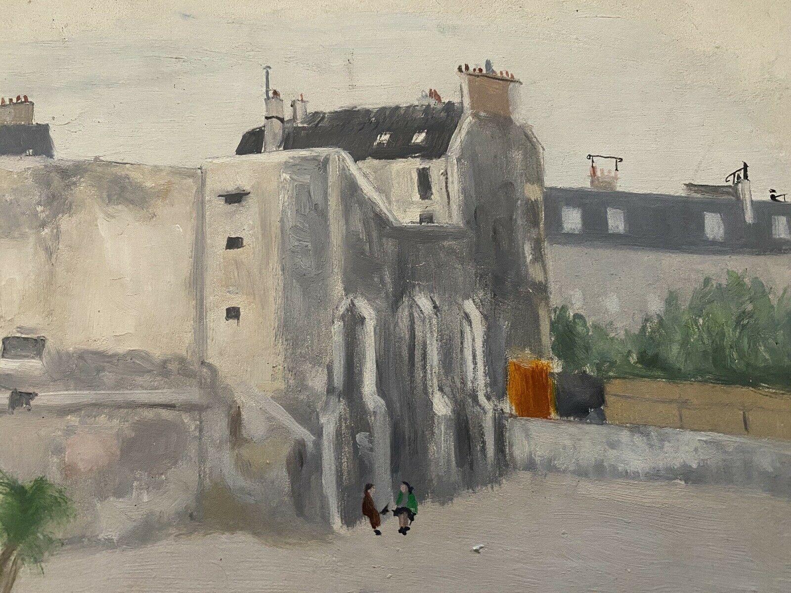 Genevieve Zondervan '1922-2013' French Oil Painting, Old City Buildings & Figs In Good Condition For Sale In Cirencester, GB