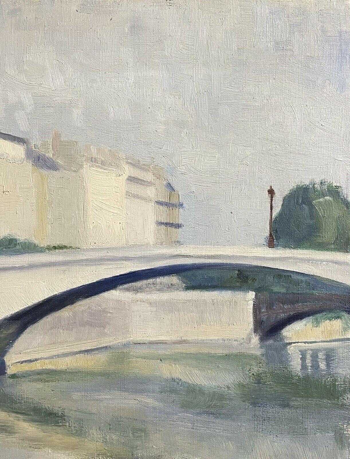 Other Genevieve Zondervan French Oil, Parisian River Landscape & Bridge For Sale
