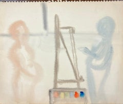 GENEVIEVE ZONDERVAN (1922-2013) FRENCH OIL PAINTING - Artists At Work