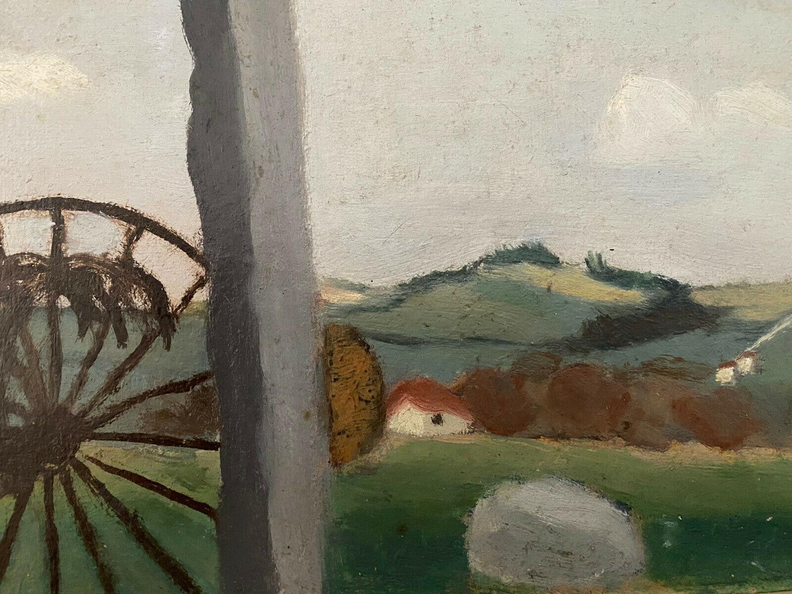 GENEVIEVE ZONDERVAN (1922-2013) PAINTING À L'OIL FRANÇAIS - VOIR DE FARM BARN & LANDSCAPE en vente 2