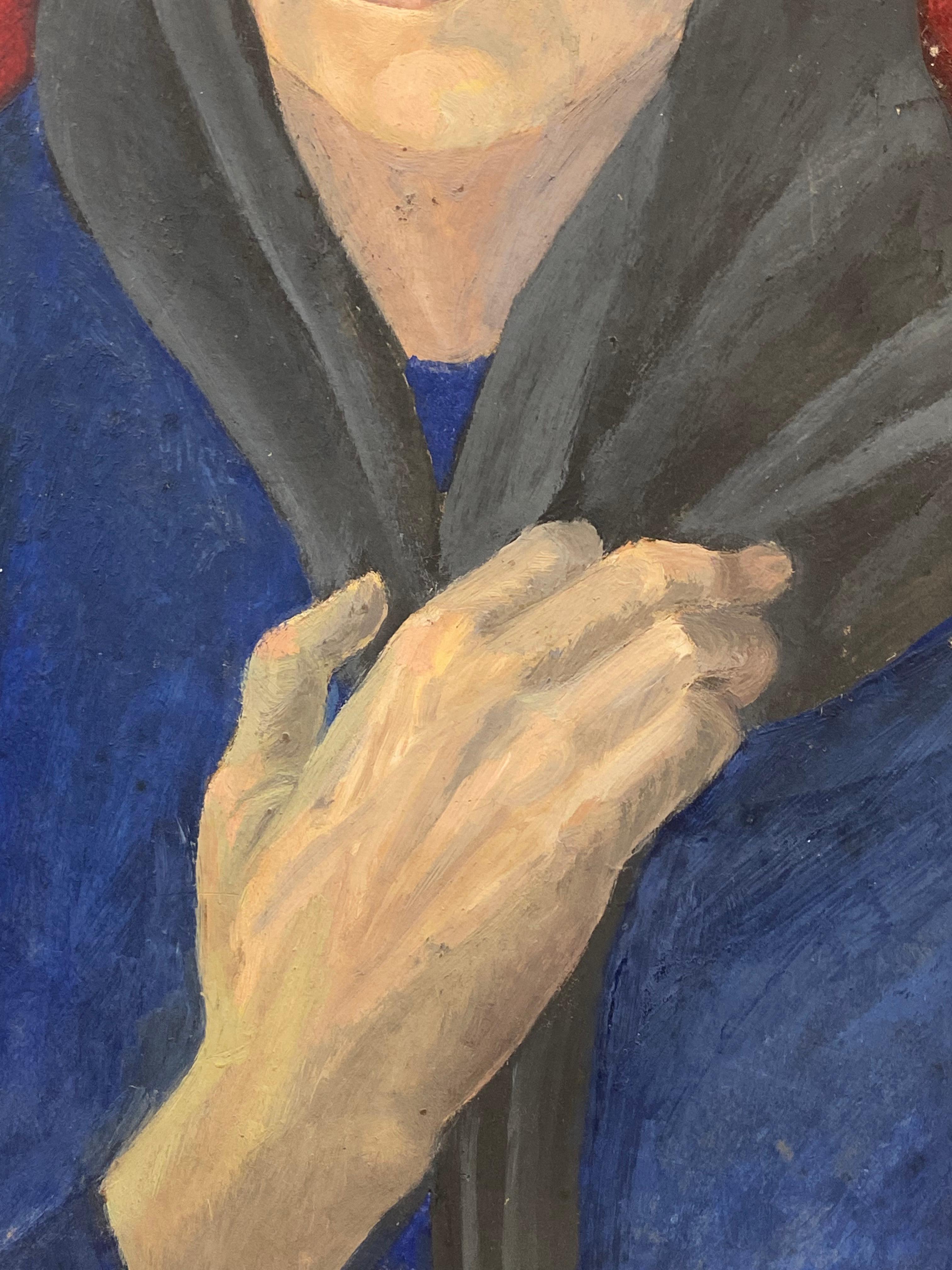 Peinture d'OIL FRANÇAISE GENEVIEVE ZONDERVAN (1922-2013) en vente 2