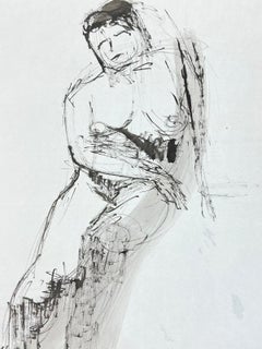 GENEVIEVE ZONDERVAN (1922-2013) POST IMPRESIONISTA FRANCES Dibujo - DAMA DESNUDA