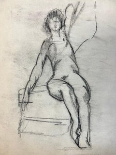 GENEVIEVE ZONDERVAN (1922-2013) POST IMPRESSIONIST DRAWING- NUDE LADY