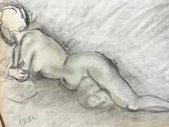 GENEVIEVE ZONDERVAN (1922-2013) FRENCH POST IMPRESSIONIST DRAWING- NUDE LADY