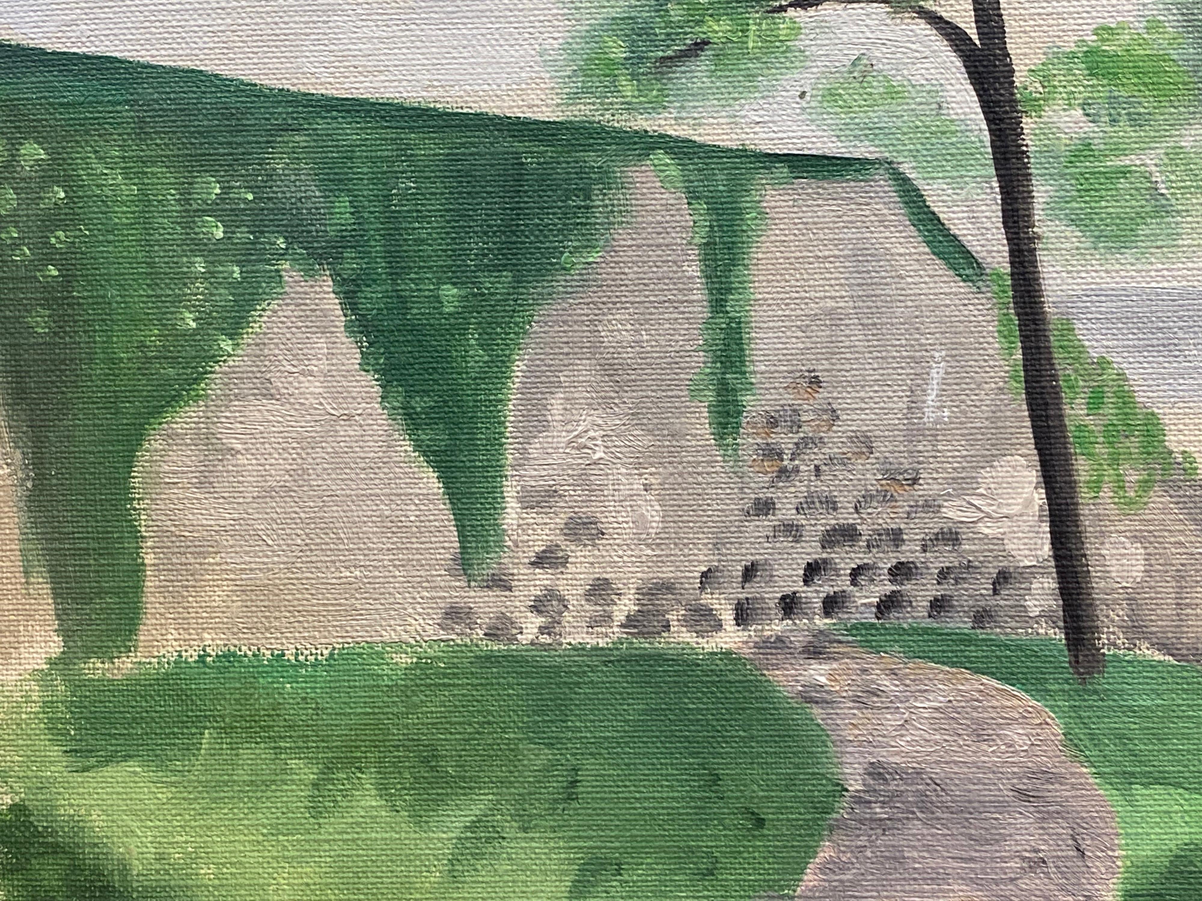 GENEVIEVE ZONDERVAN (1922-2013) FRANZÖSISCHES POSTIMPRESSIONISTISCHES ÖLGEMÄLDE im Angebot 3