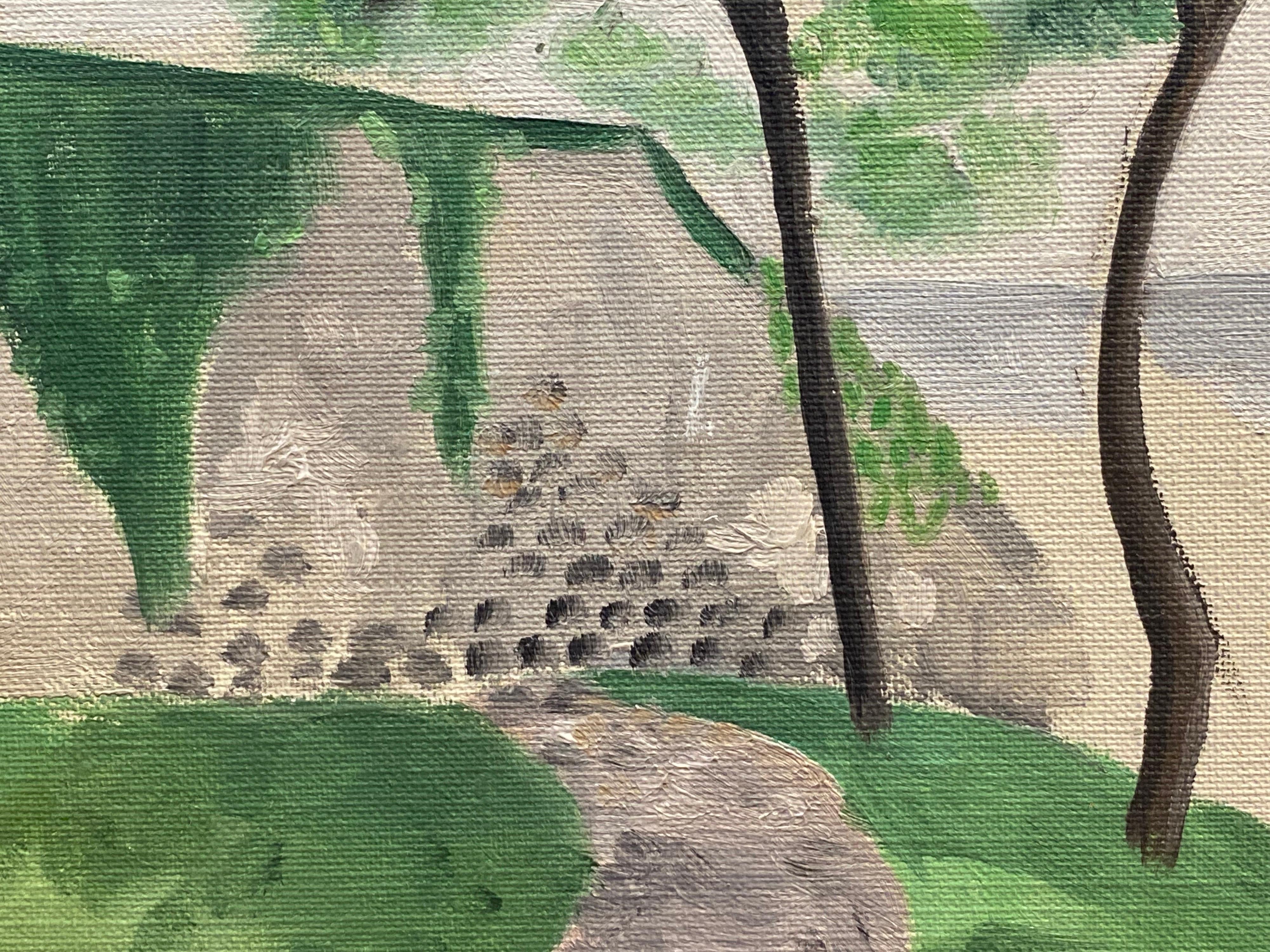 GENEVIEVE ZONDERVAN (1922-2013) FRANZÖSISCHES POSTIMPRESSIONISTISCHES ÖLGEMÄLDE im Angebot 4