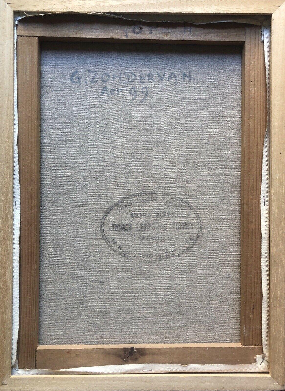 GENEVIEVE ZONDERVAN (1922-2013) SIGNIERTES FRANZÖSISCHES SURREALISTISCHES ÖLGEMÄLDE - GERAHMT im Angebot 3