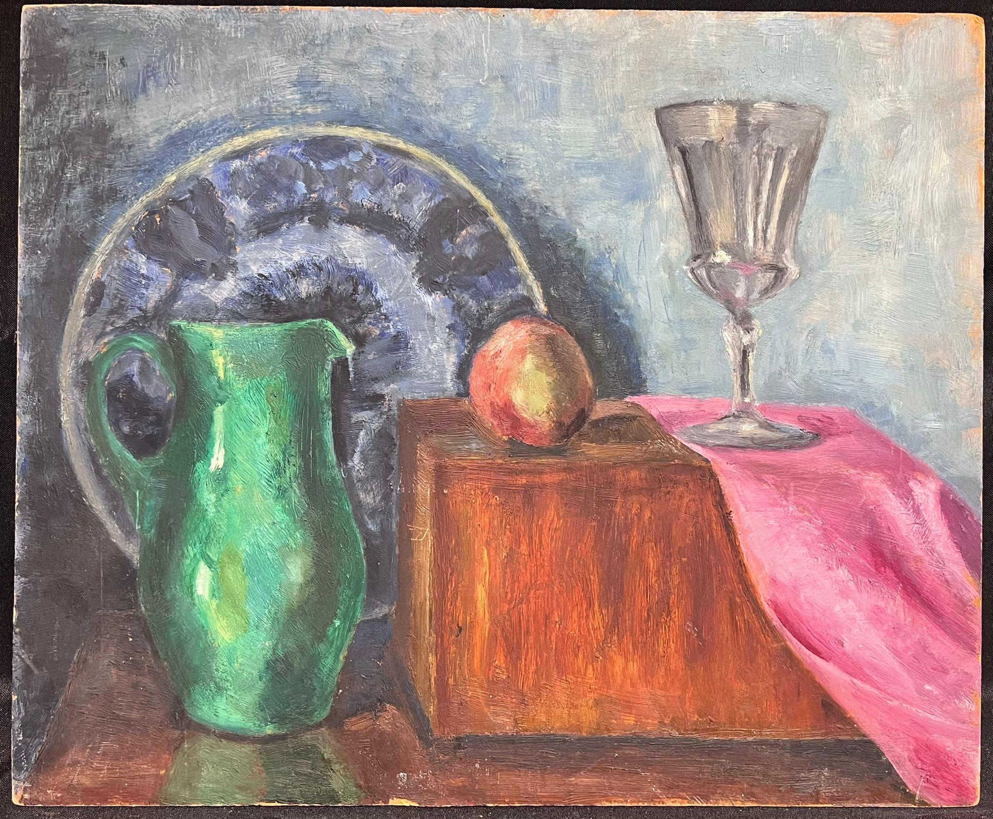 Mid 20th Century French Modernist Still Life of Objects  - Painting by GENEVIEVE ZONDERVAN (1922-2013)