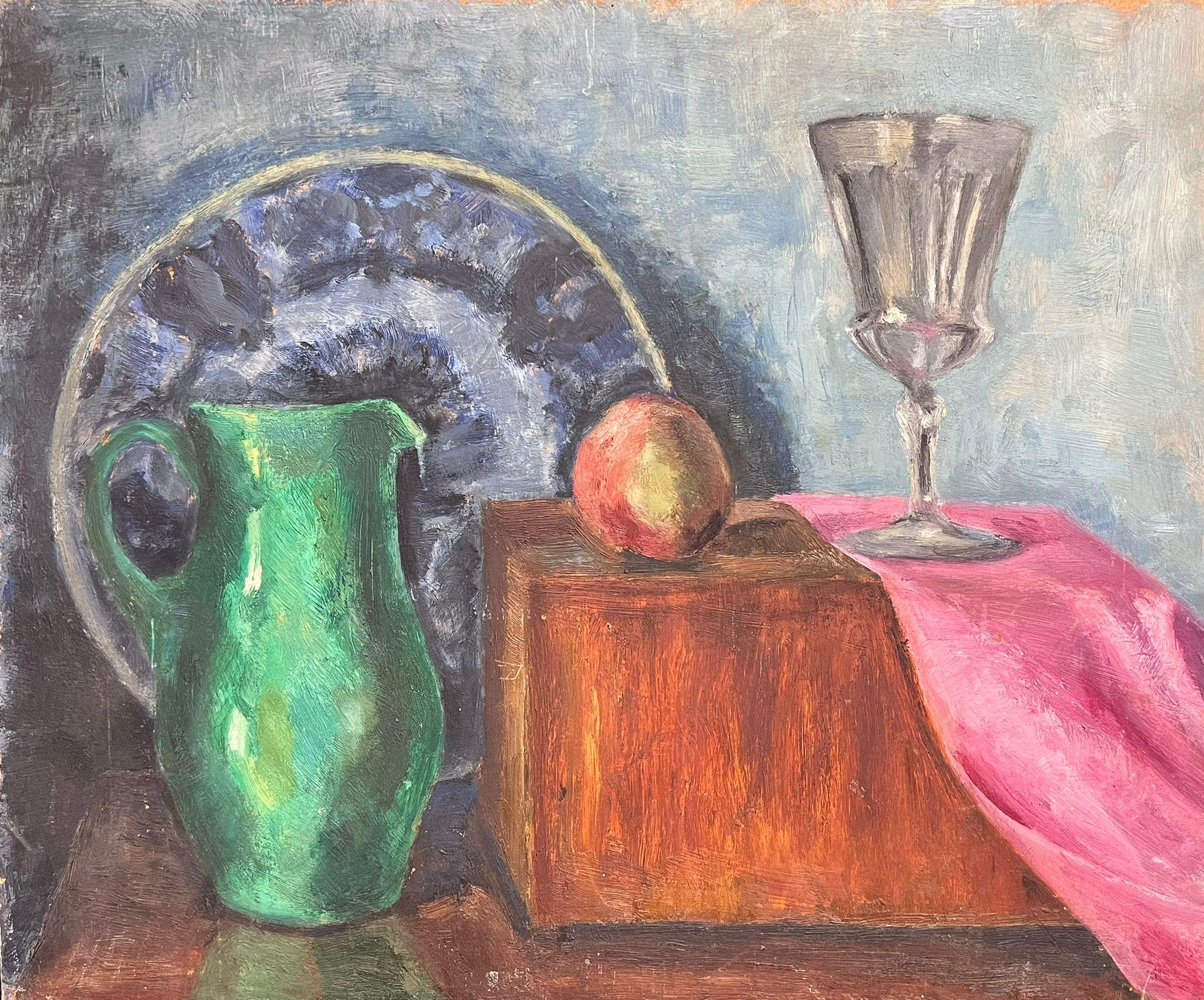 GENEVIEVE ZONDERVAN (1922-2013) Still-Life Painting - Mid 20th Century French Modernist Still Life of Objects 