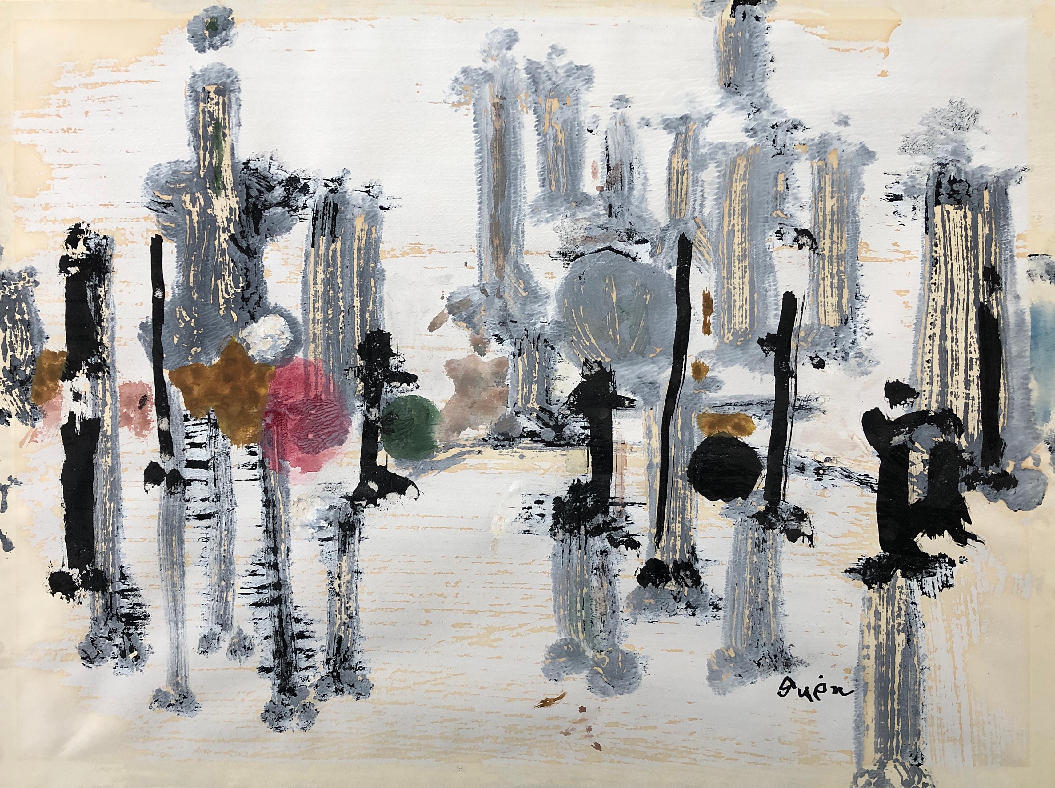 Peinture abstraite technique mixte de Genichiro Inokuma n°55 en vente 1