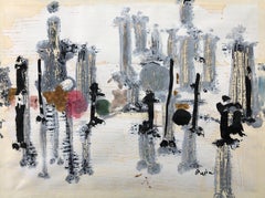 #55 Abstract mixed media painting by Genichiro Inokuma