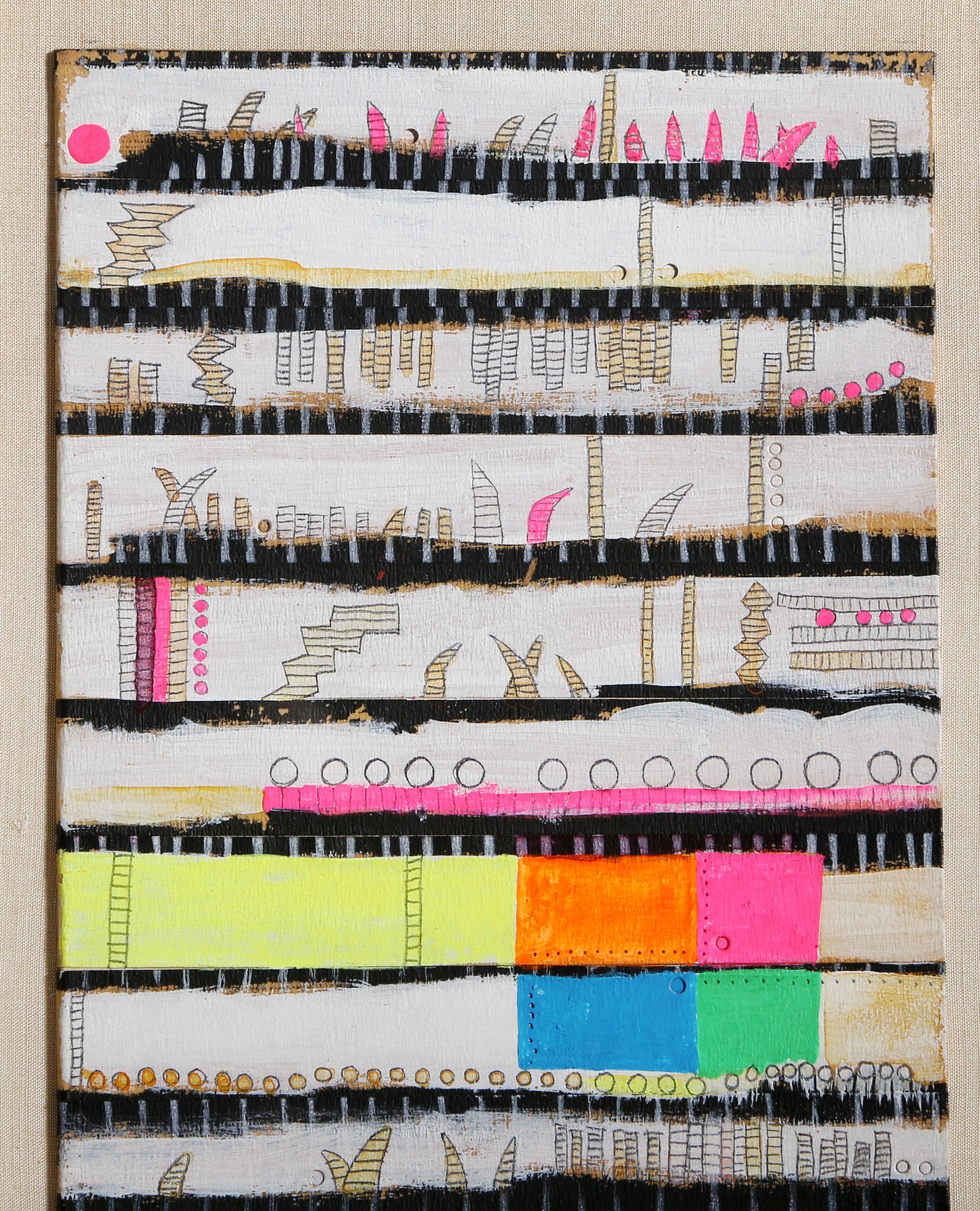Subterranean III, Conceptual Mixed Media Painting by Genichiro Inokuma For Sale 2
