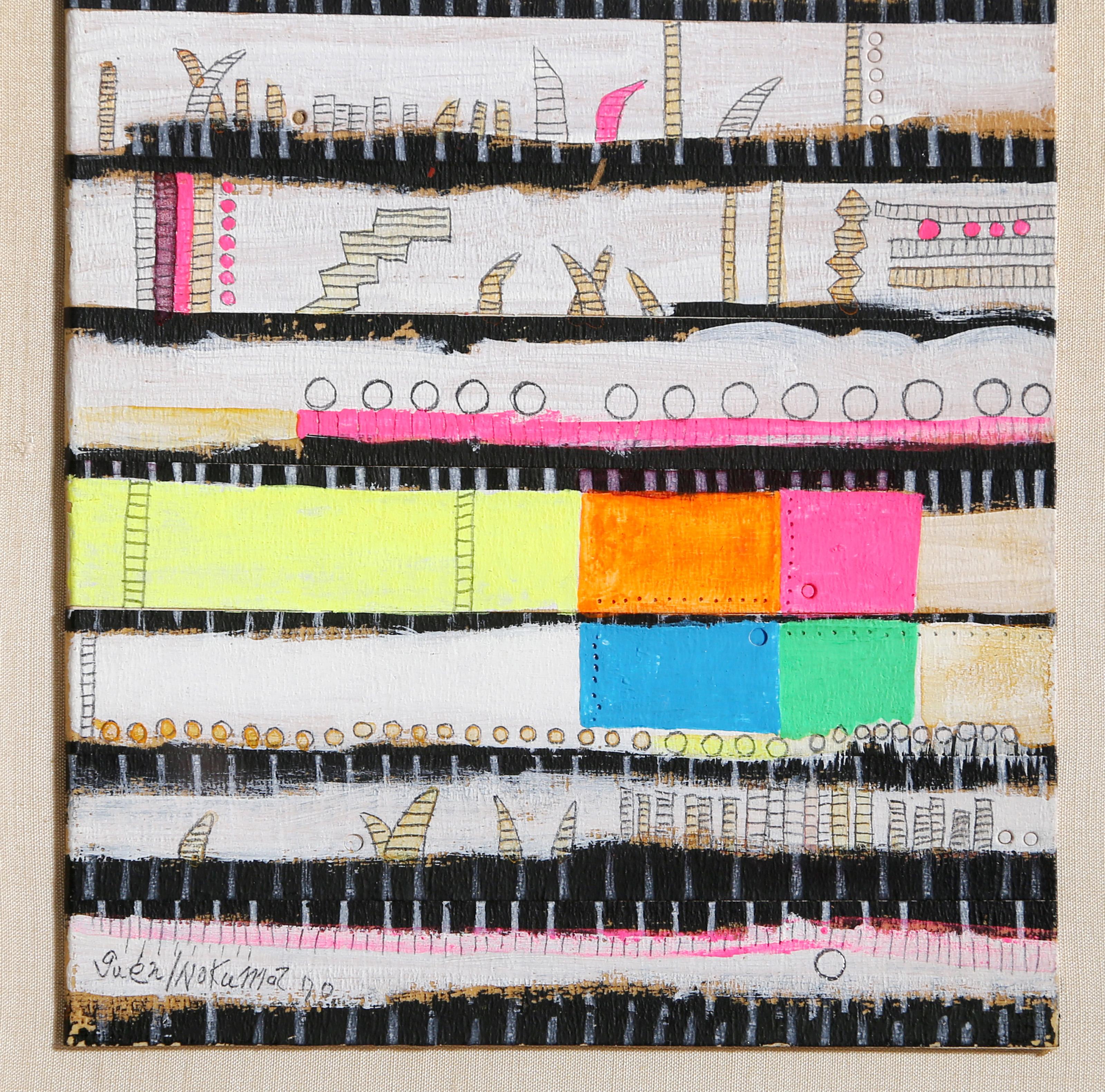 Subterranean III, Conceptual Mixed Media Painting by Genichiro Inokuma For Sale 3