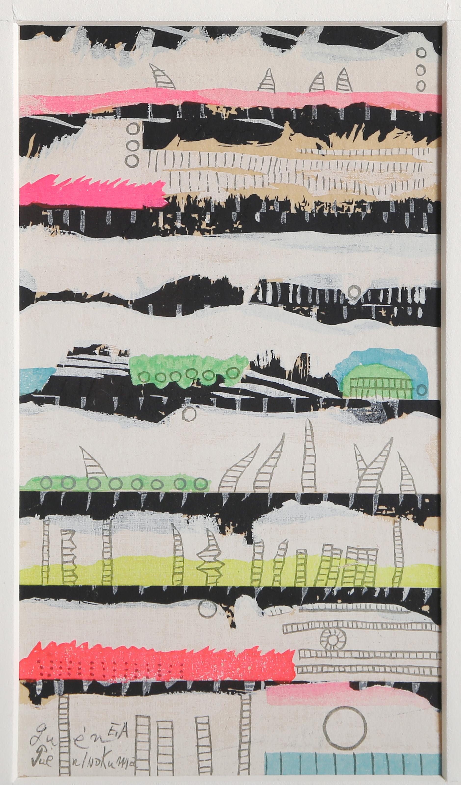 Subterranean, Conceptual Woodblock Print by Genichiro Inokuma For Sale 2