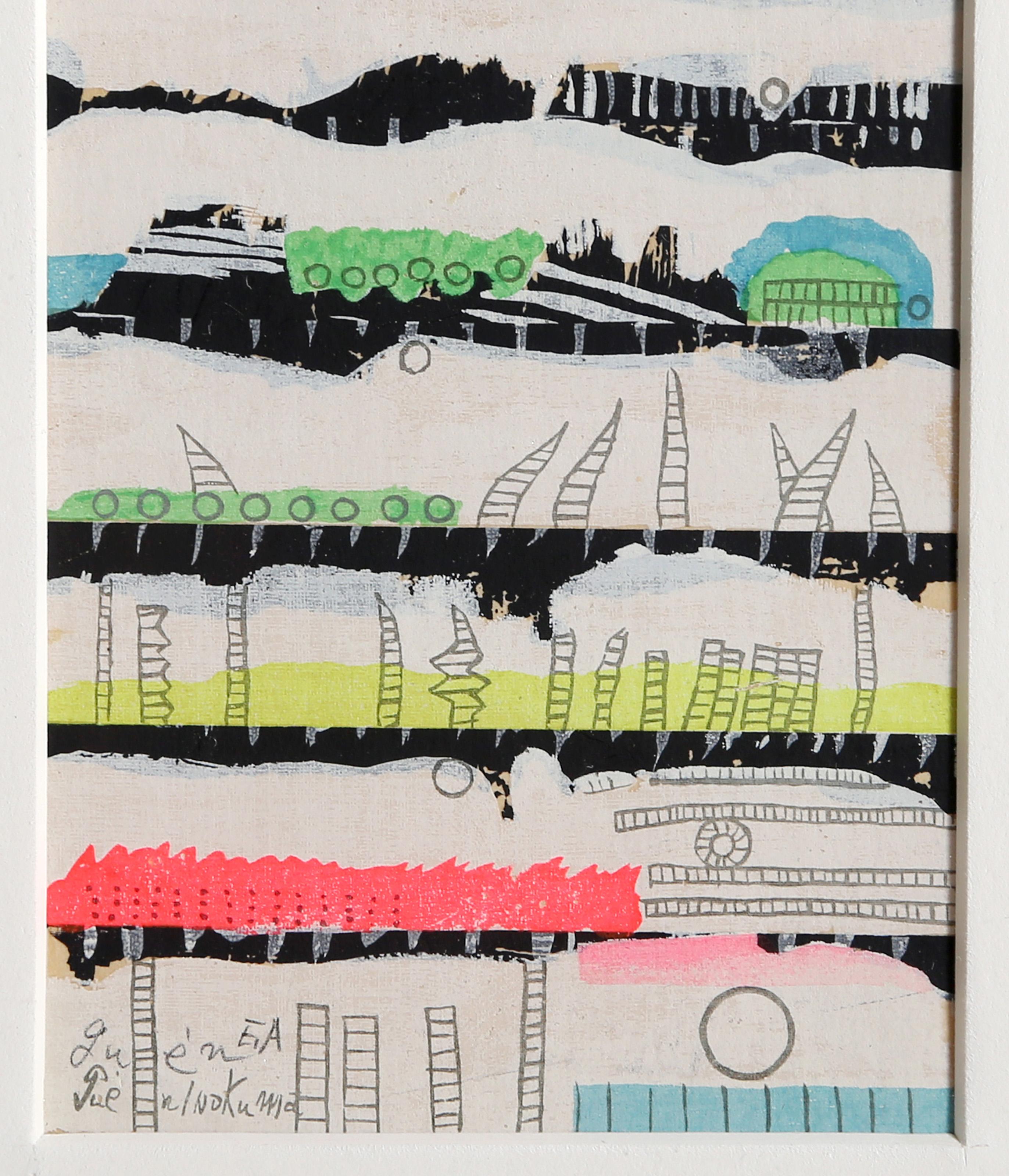Subterranean, Conceptual Woodblock Print by Genichiro Inokuma For Sale 3