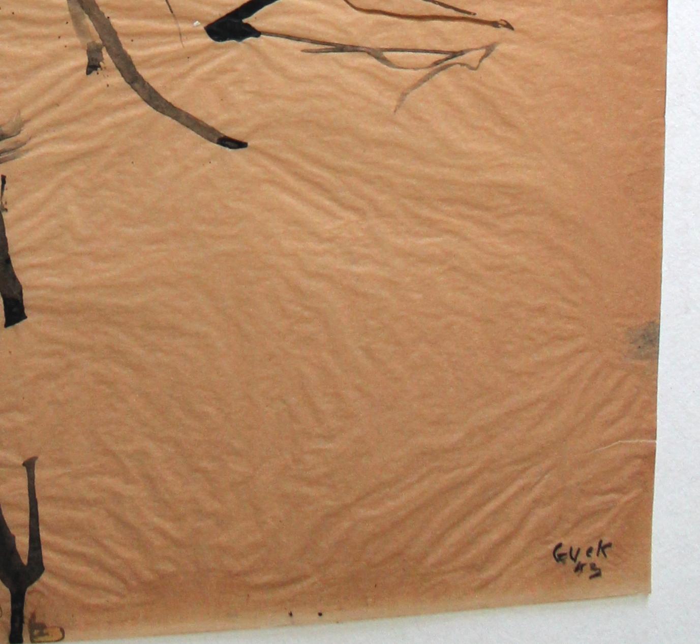 Genichiro Inokuma (Japonais 1902-1993), dessin à l'encre d'origine en vente 1