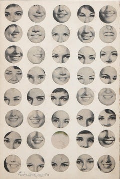 Faces, Conceptual Collage on Board by Genichiro Inokuma