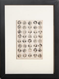 Visages, collage conceptuel sur carton de Genichiro Inokuma