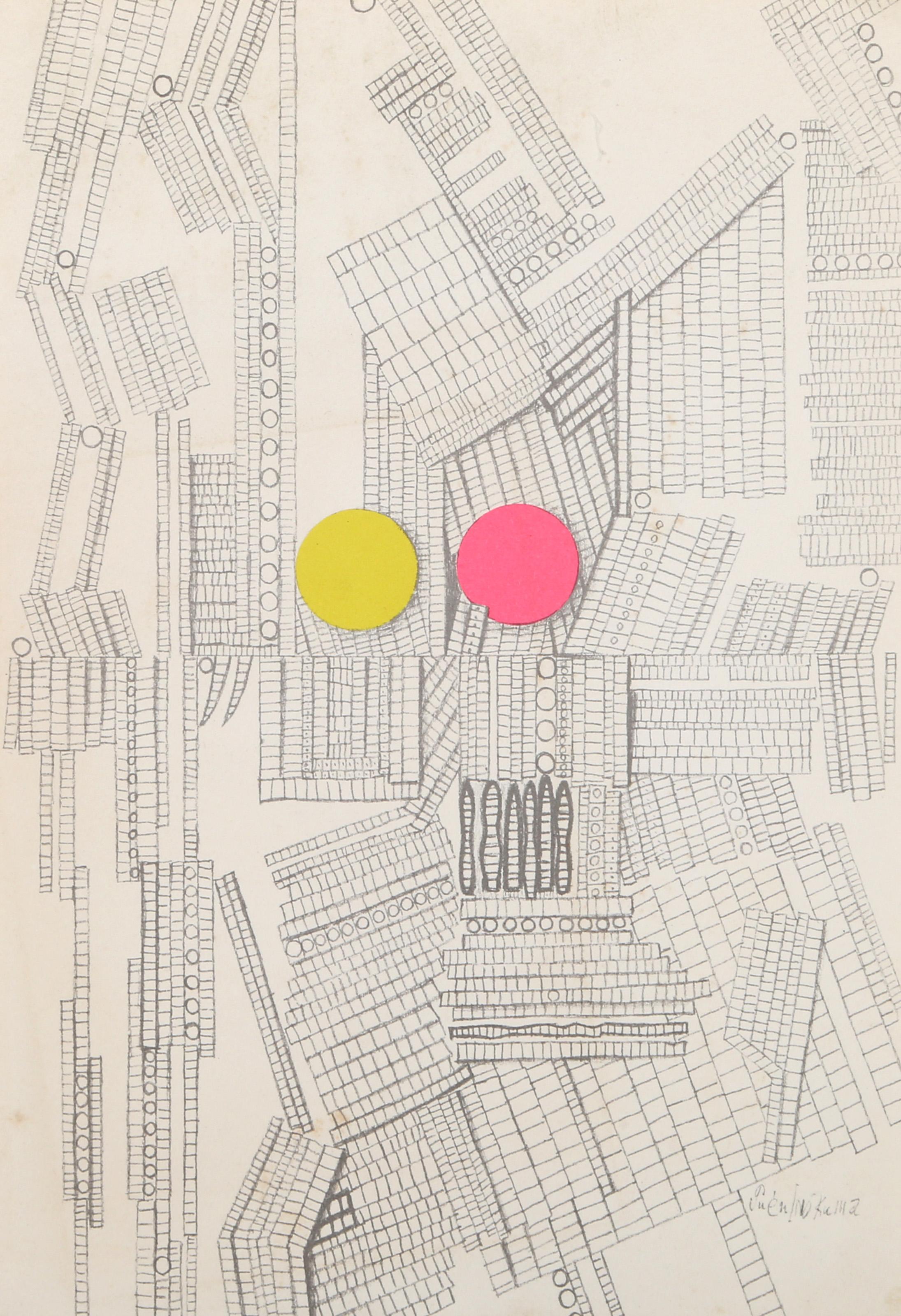 Genichiro Inokuma, Japanese (1902 - 1993) - Fault Lines, Year:  circa 1970, Medium:  Lithograph, signed in the plate lower right, Size:  9.5 x 6.5 in. (24.13 x 16.51 cm)