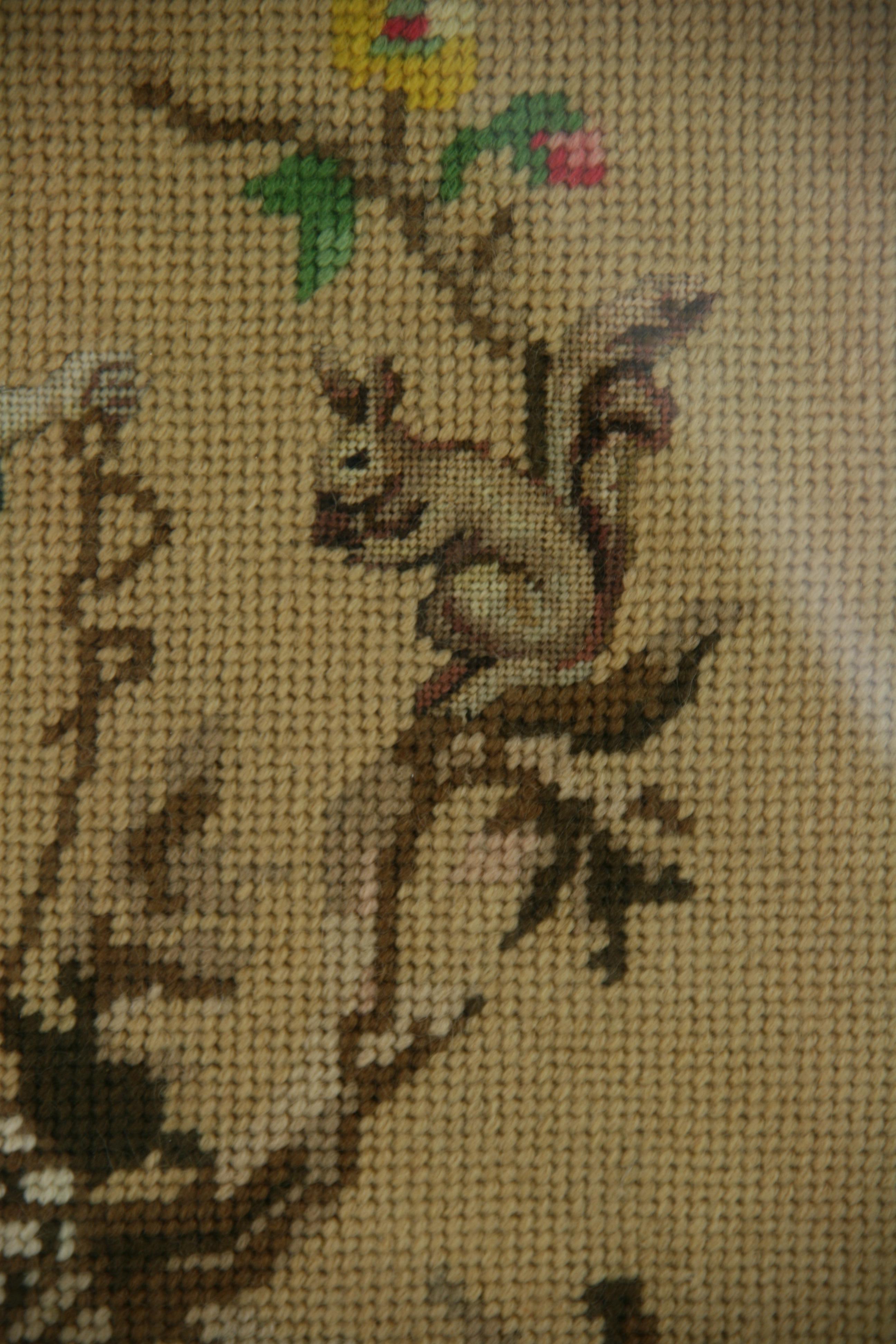 Genie and Rabbit Handwoven Tapestry, circa 1940 In Good Condition For Sale In Douglas Manor, NY