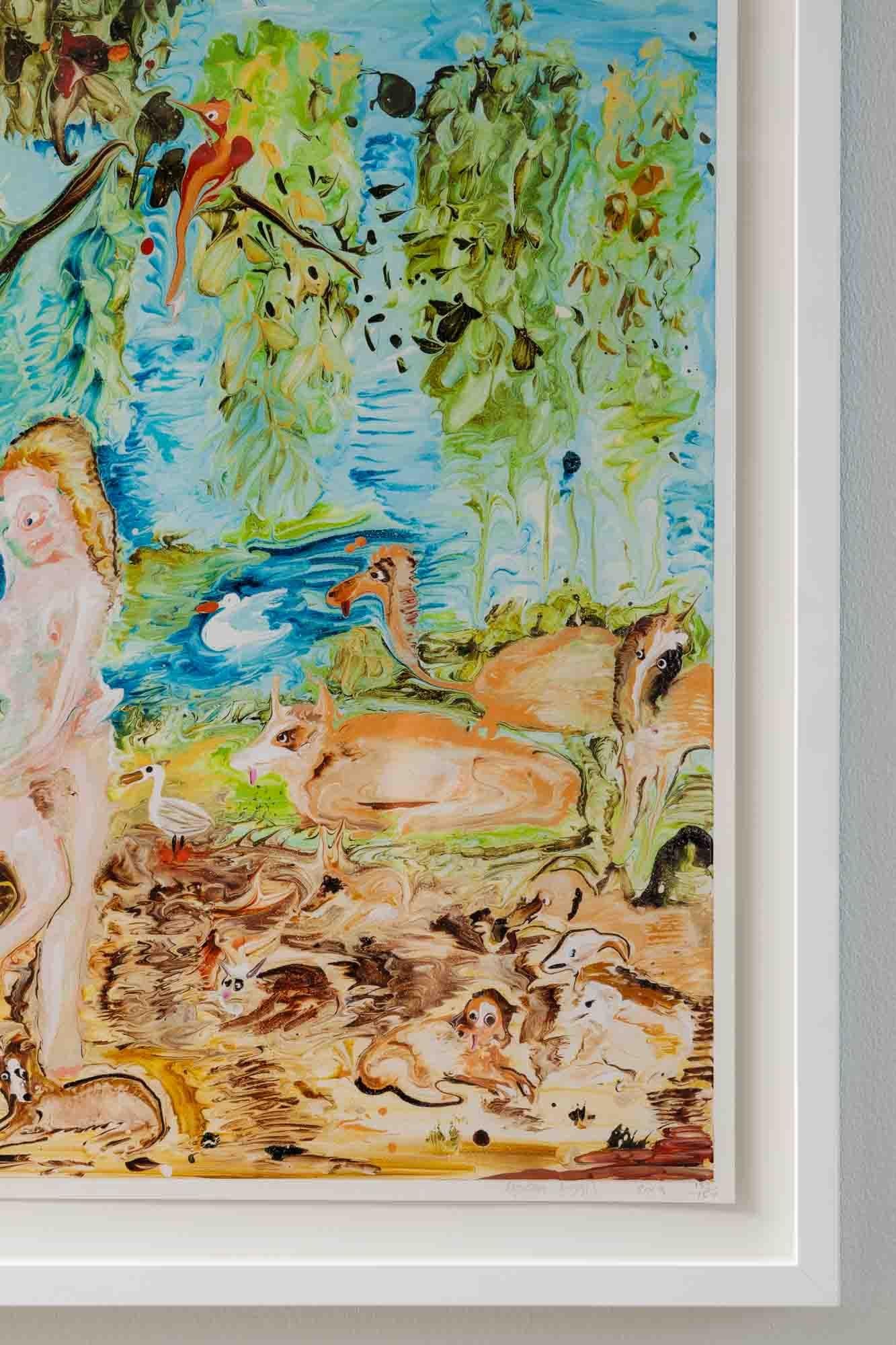 Adam et Eve - Beige Figurative Print par Genieve Figgis