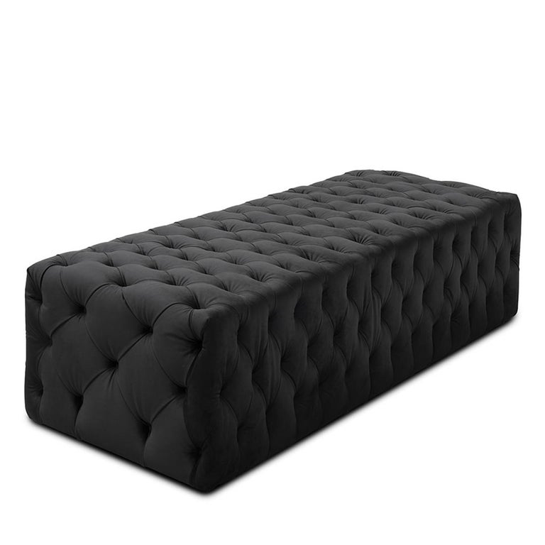 Genio Black Ottoman For Sale at 1stDibs