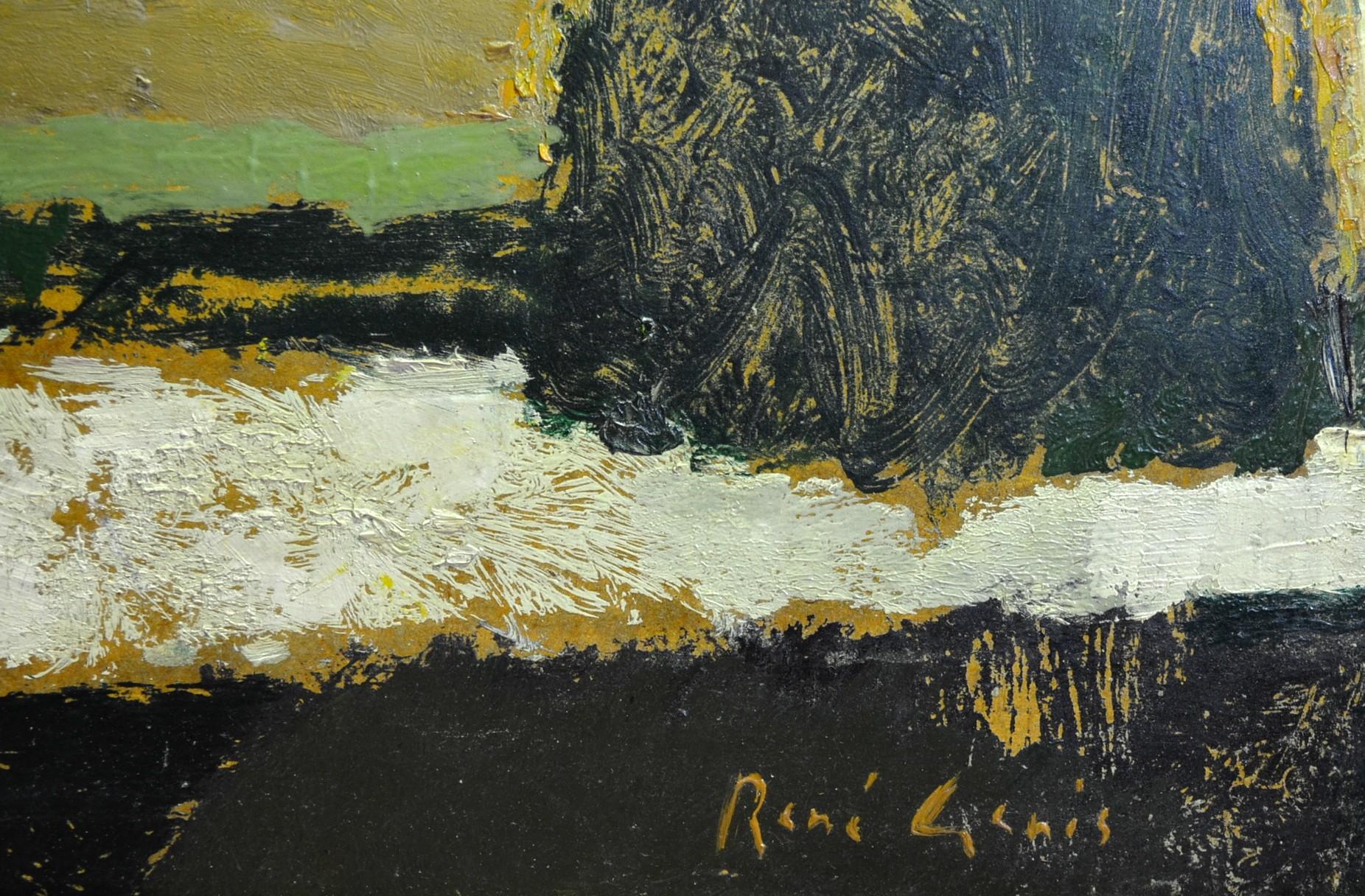 French RENE GENIS (1922-2004) untitled, Landscape view of the Eiffel Tower, France 20th For Sale