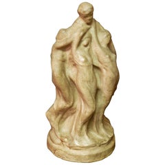 "Genius and His Muses, " Art Nouveau Masterpiece Sculpture by Frank Applegate