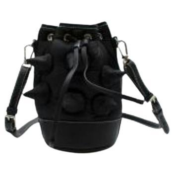 Genius JW Anderson black nylon & leather The Critter bucket bag For Sale