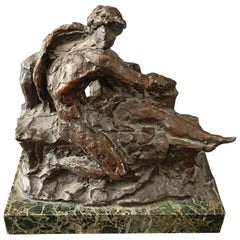 "Genius Keeping the Secret of the Tomb, " Study for Sculpture at Musee d'Orsay
