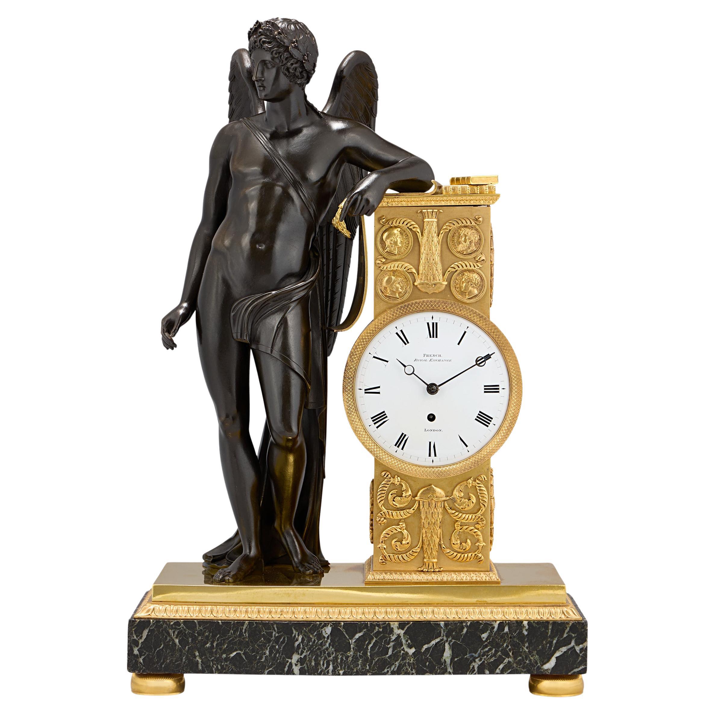 Genius of the Arts Mantel Clock by James Moore French