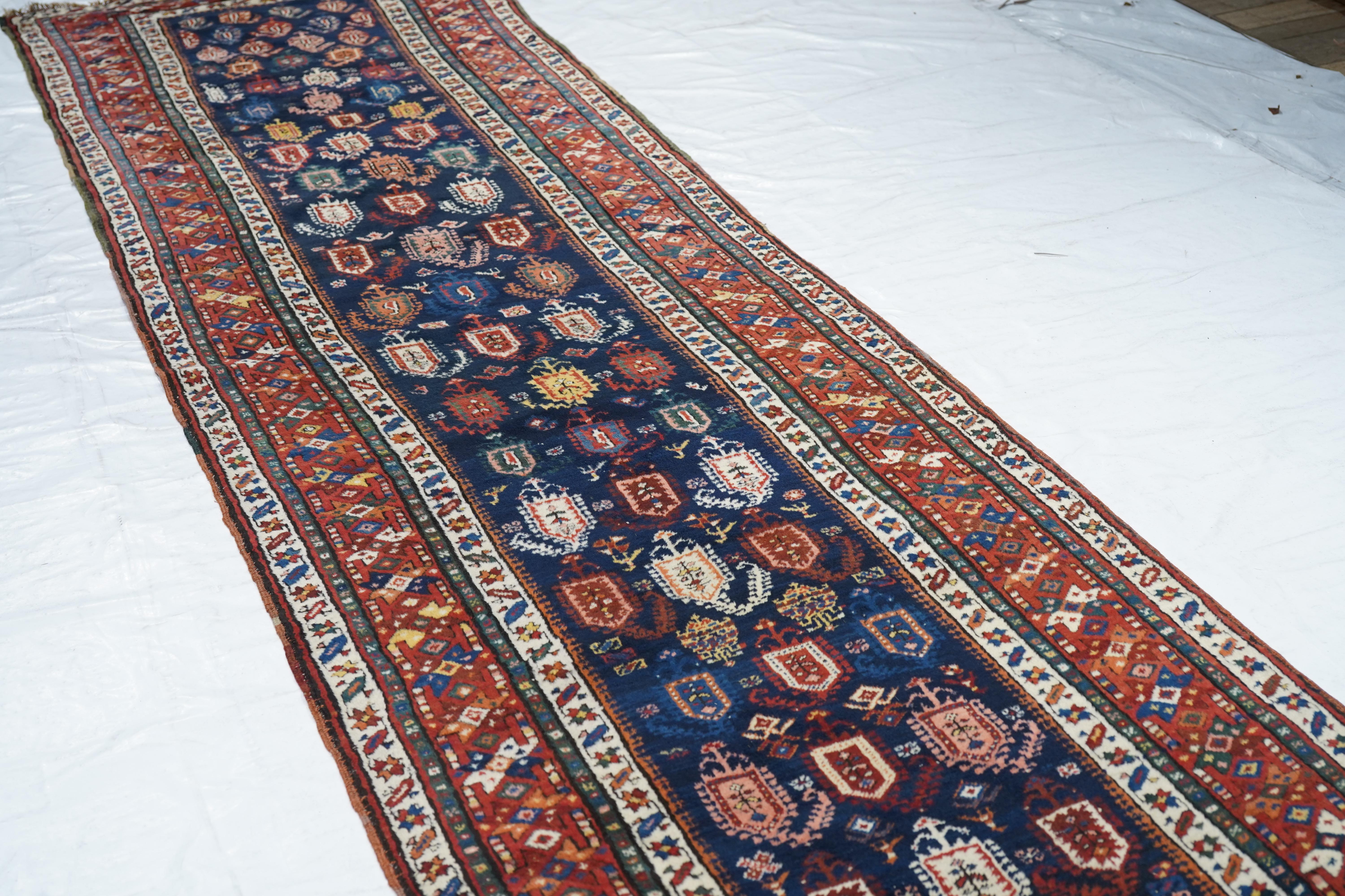 Antique Genje Runner 3'2'' x 14'1'' For Sale 4