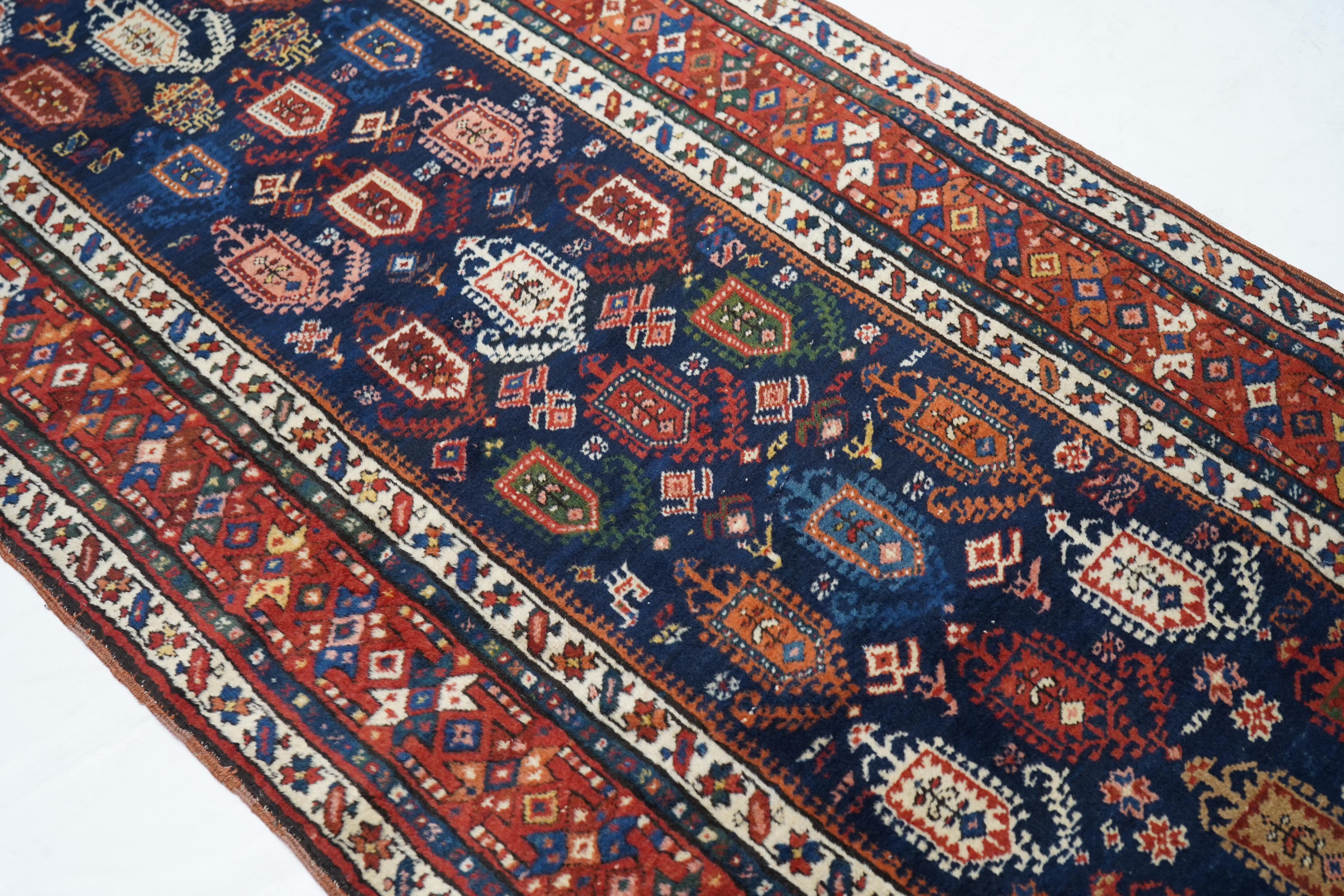Antique Genje Runner 3'2'' x 14'1'' For Sale 3