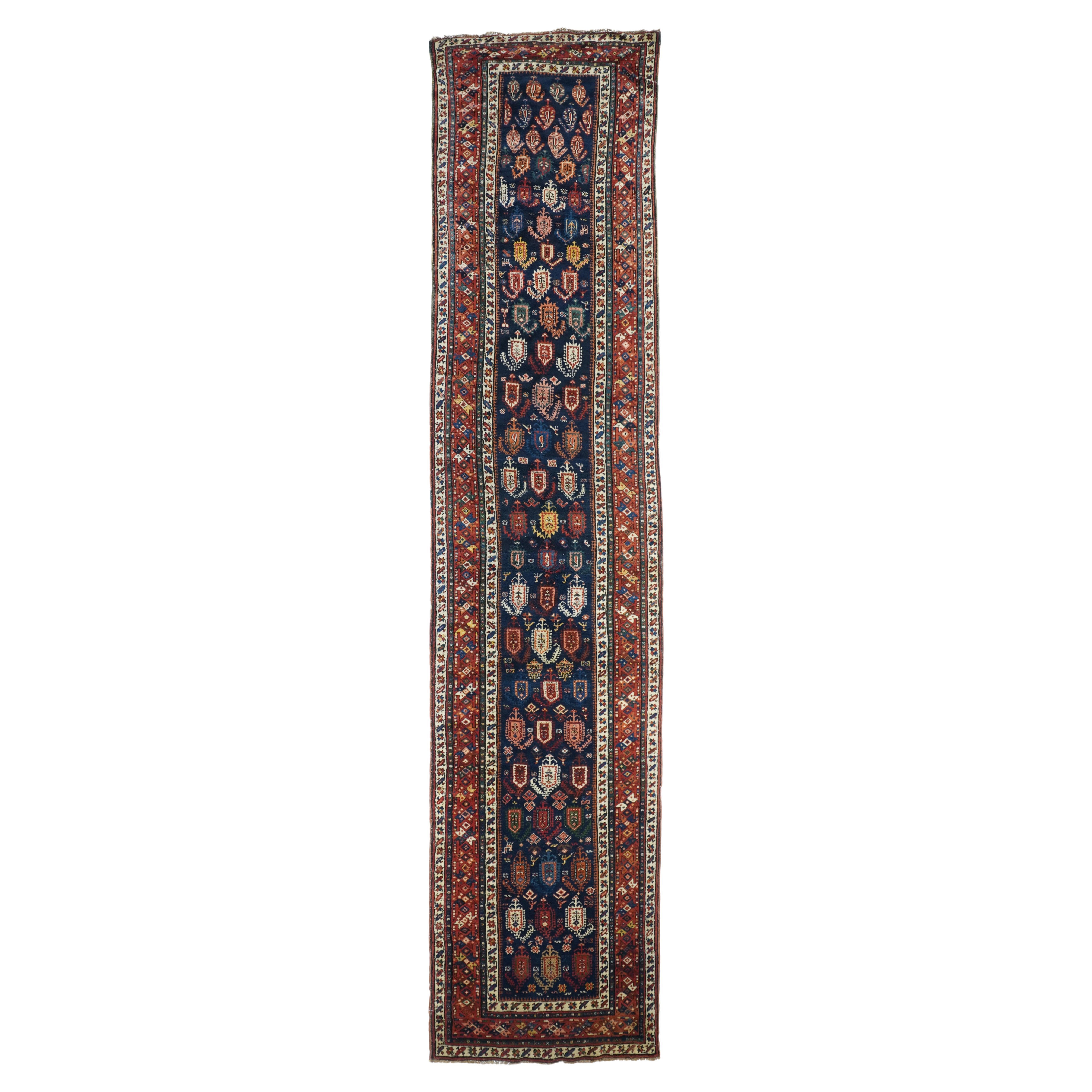 Antique Genje Runner 3'2'' x 14'1'' For Sale