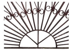 Antique Iron Sunburst Wall Decor, Hand-Forged, France, 21st Century