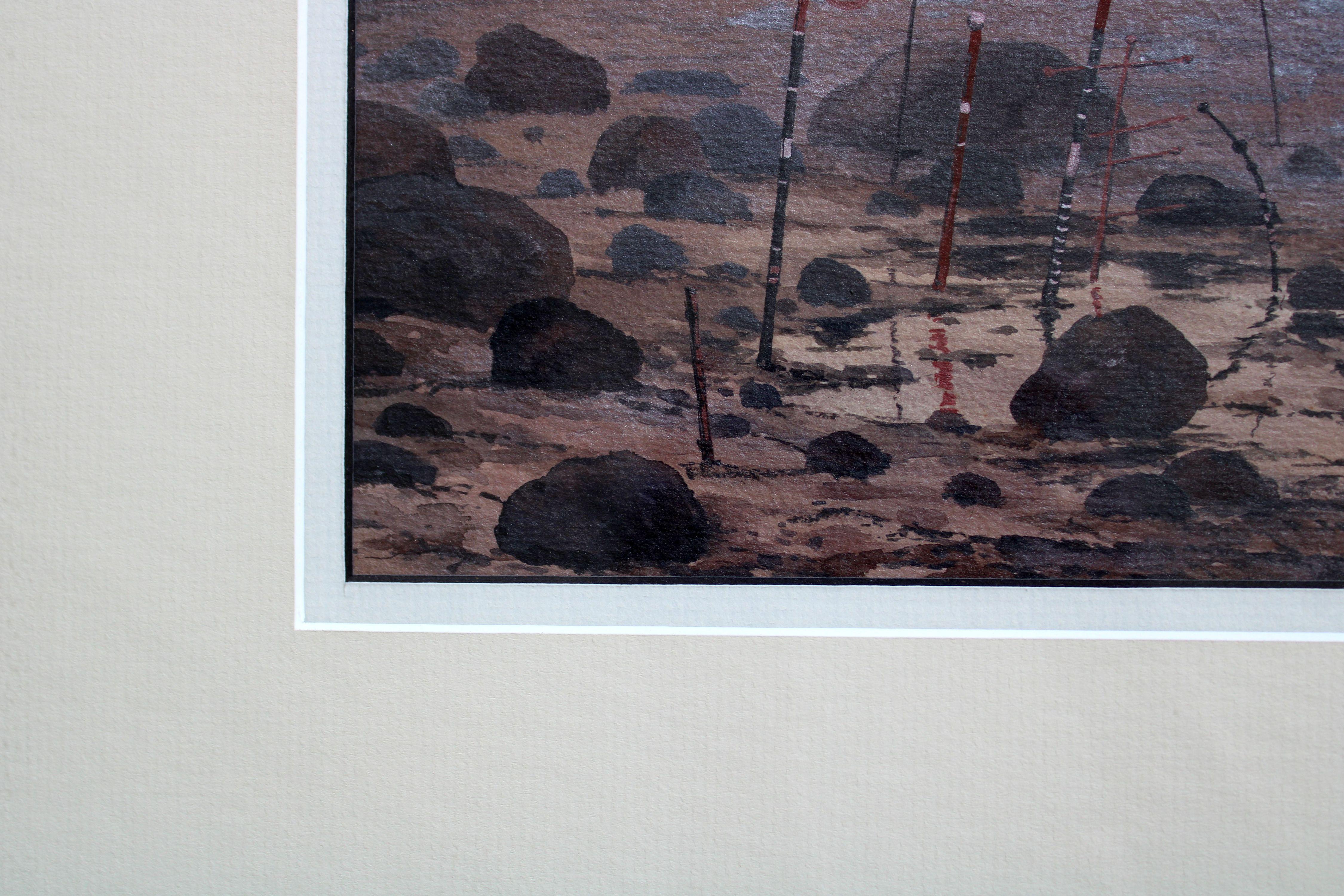 After rain. 1988, paper, watercolor, 28x27.5 cm

