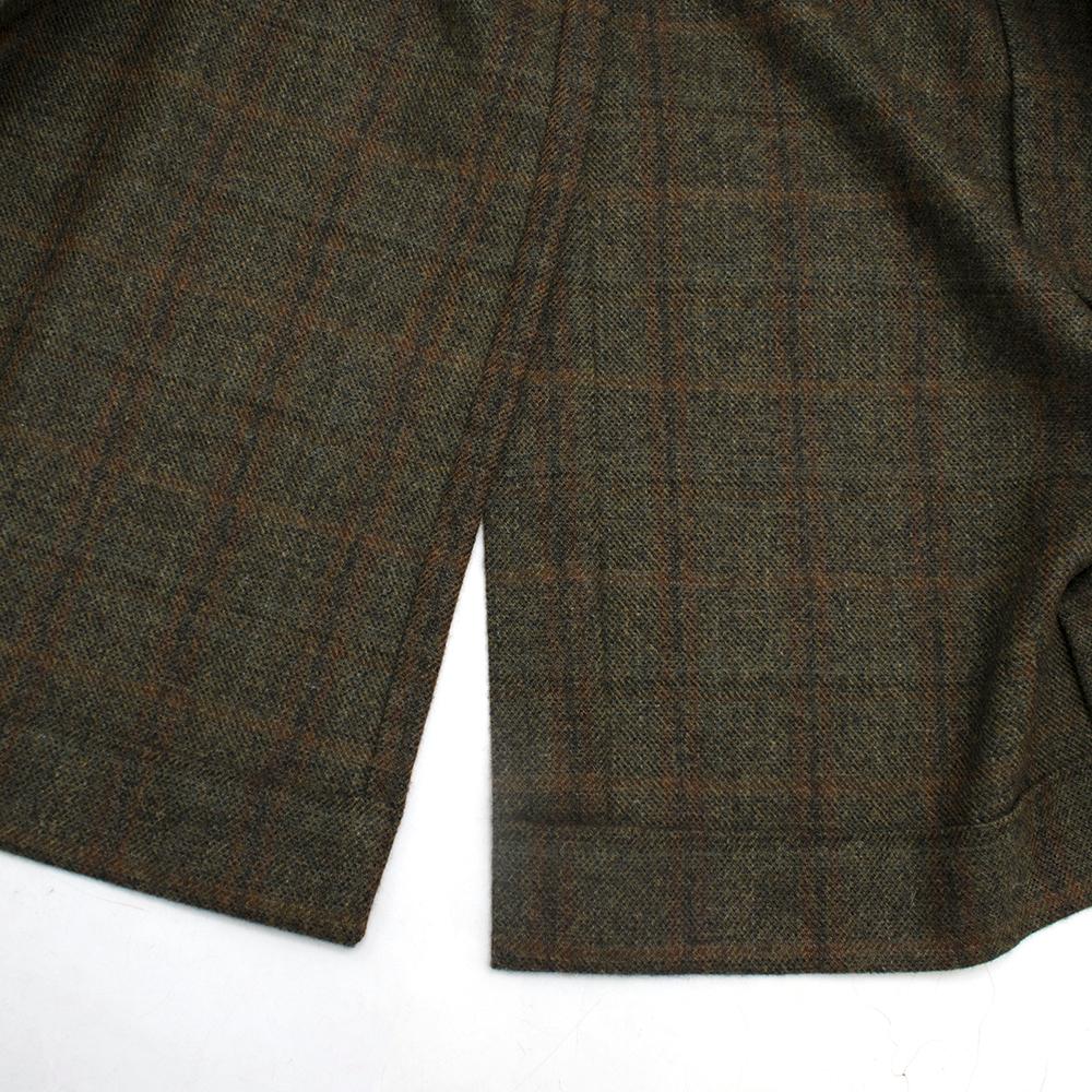Gennano Solito Bespoke Wool Green Checked Coat estimated size L 2