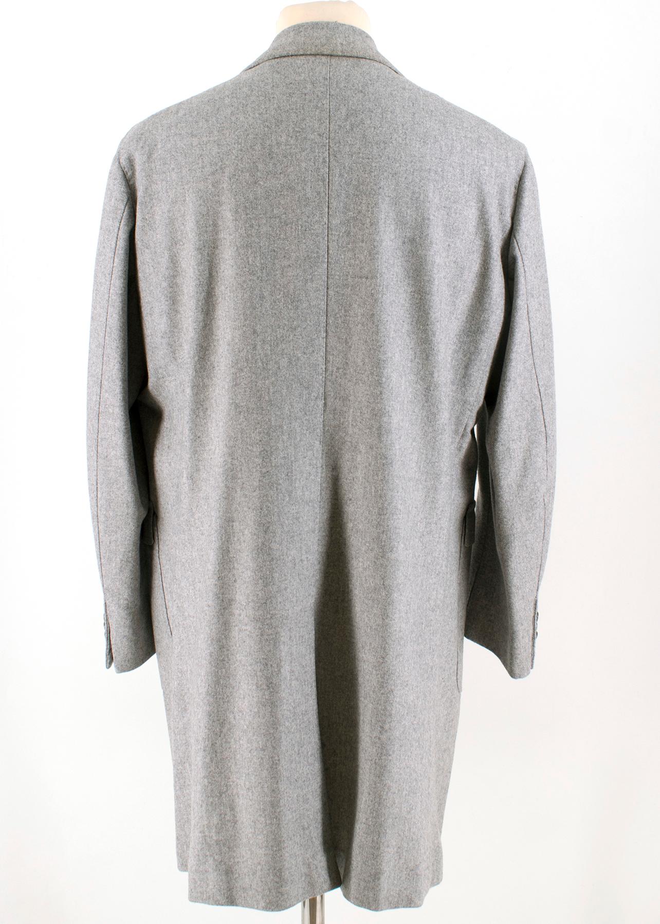 Gray Gennano Solito Fine Cashmere Grey Coat	XL