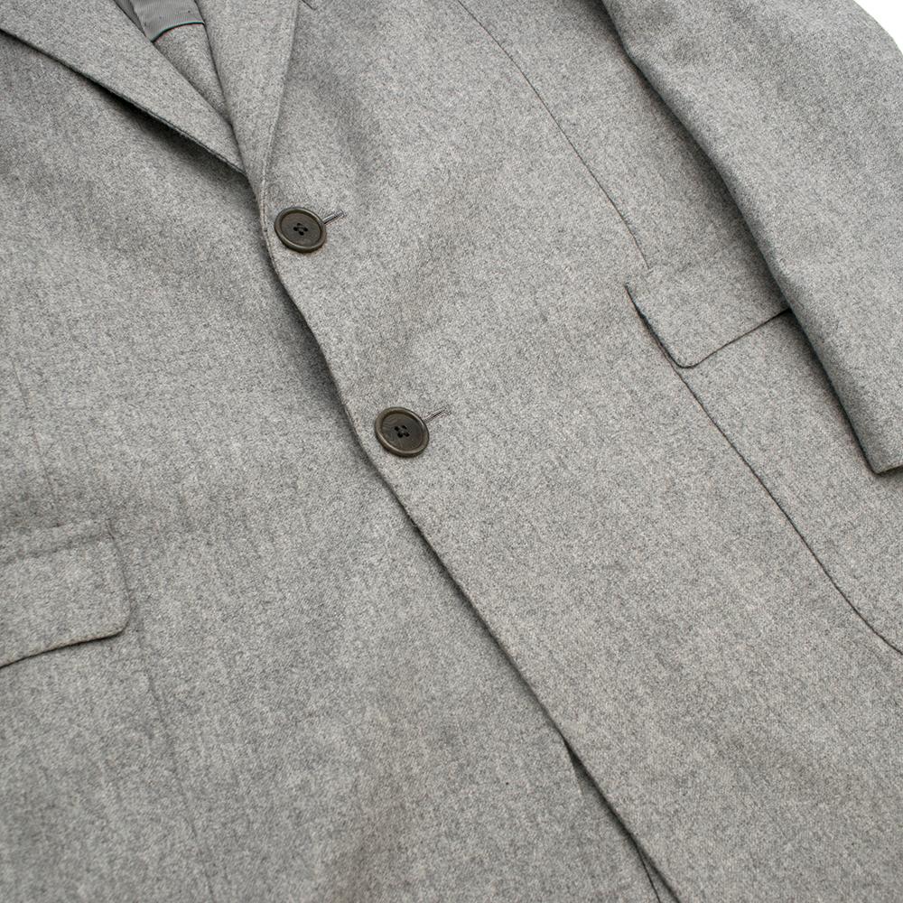 Gennano Solito Fine Cashmere Grey Coat	XL 2