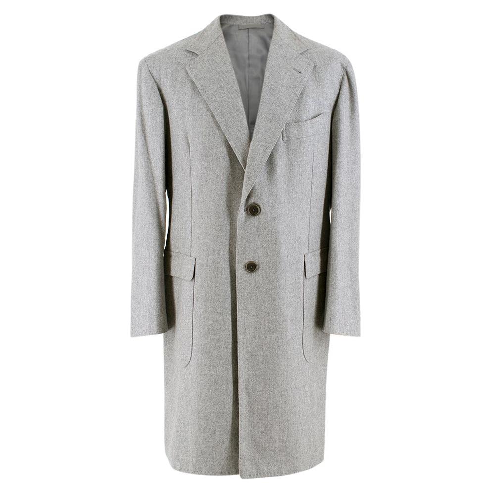 Gennano Solito Fine Cashmere Grey Coat	XL
