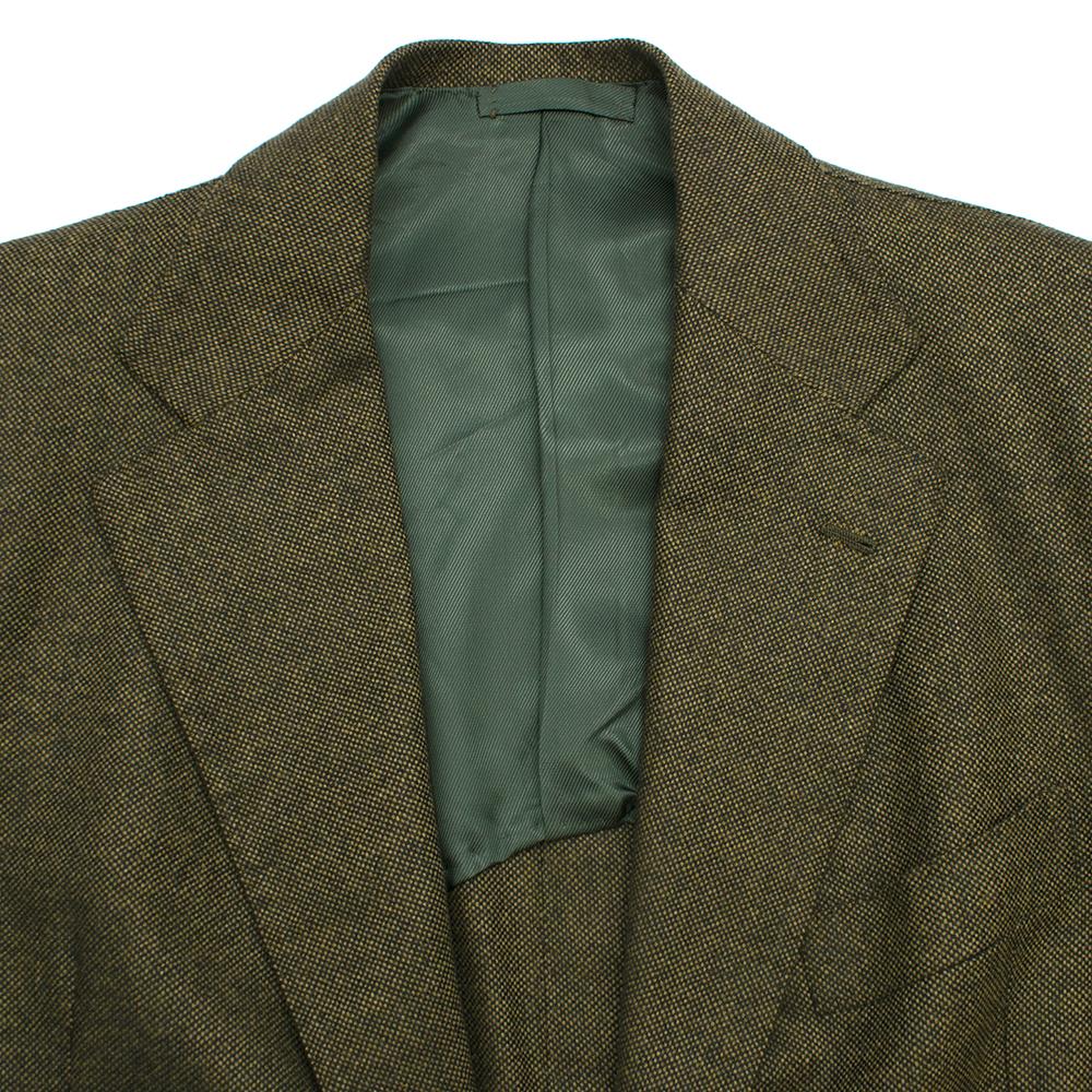 Gennano Solito long green textured coat  In Excellent Condition In London, GB