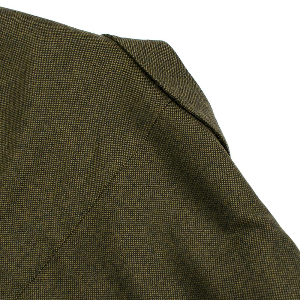 Gennano Solito long green textured coat  4