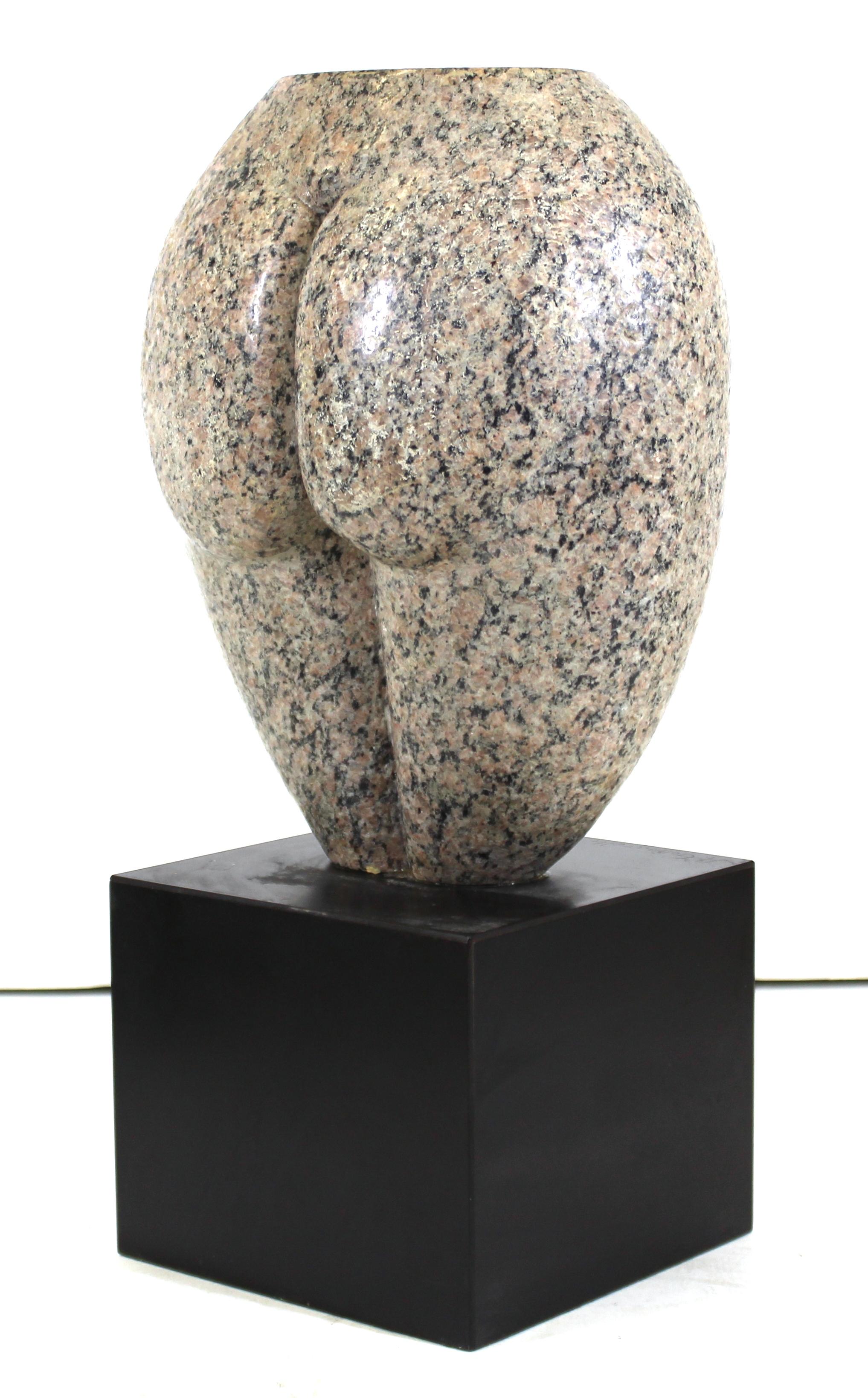 American Gennarelli Mid-Century Modern 'Torso' Carved Granite Sculpture For Sale