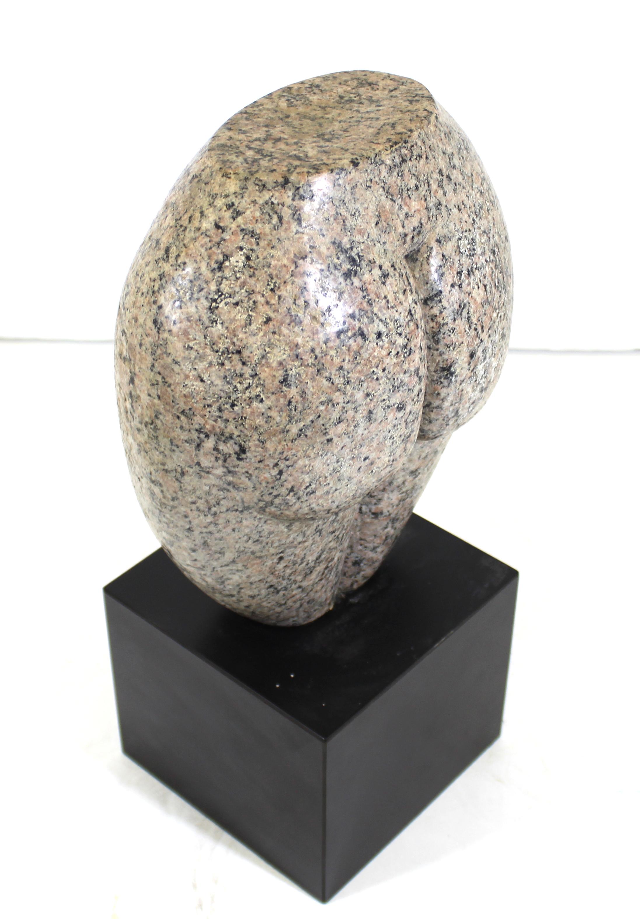 Mid-20th Century Gennarelli Mid-Century Modern 'Torso' Carved Granite Sculpture For Sale