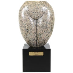 Gennarelli Escultura moderna de mediados de siglo "Torso" de granito tallado