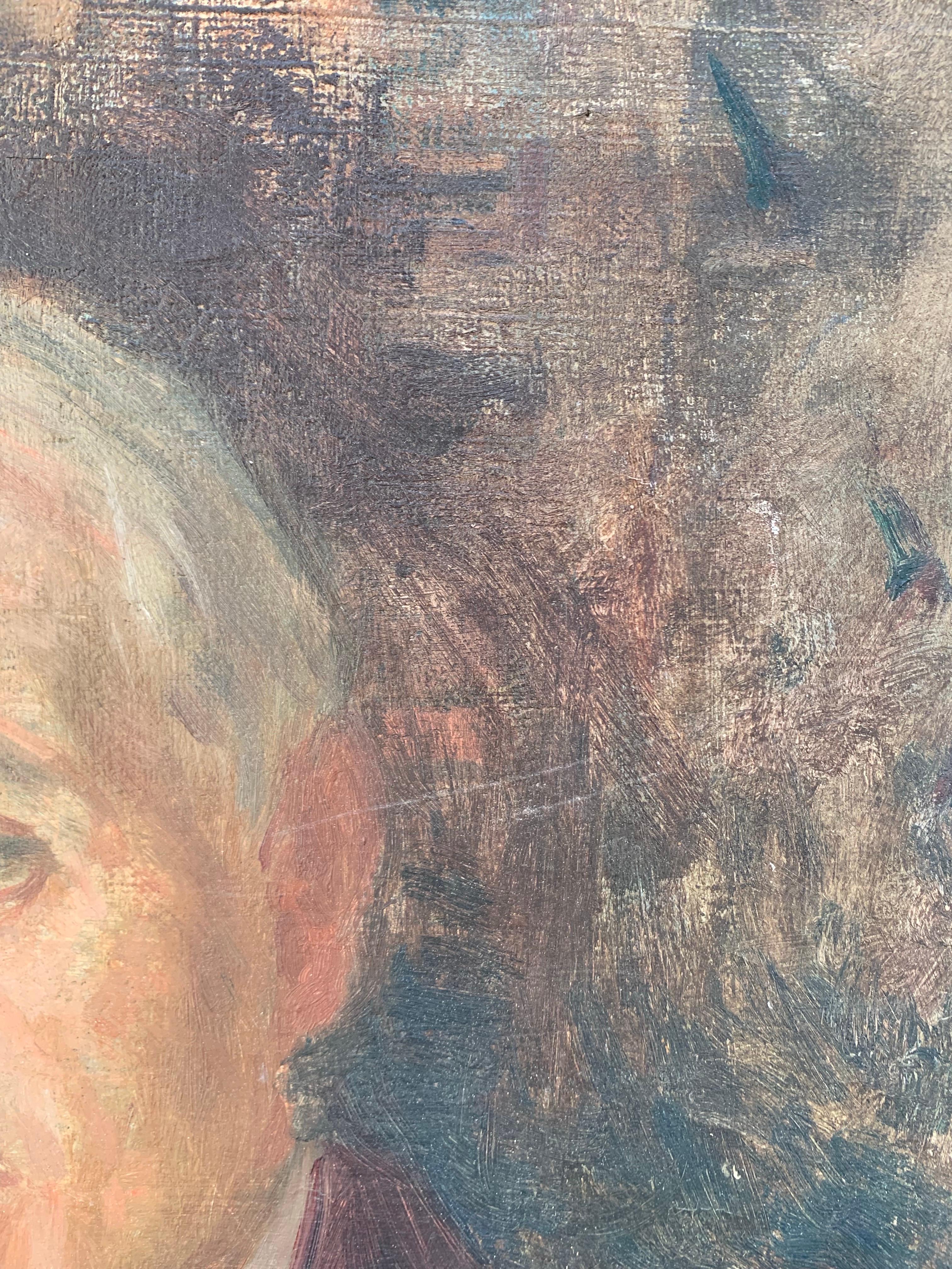 Male Portrait, Signed Gennaro Befanio (Naples, 1866 - Paris, 1937), Dated 1936 For Sale 11